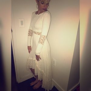 Free People Lace/Knit Maxi Dress